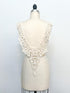 Ecru Cotton Floral Lace Applique for Back Top Large